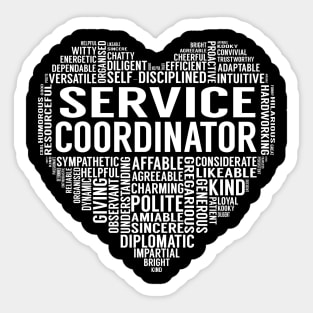 Service Coordinator Heart Sticker